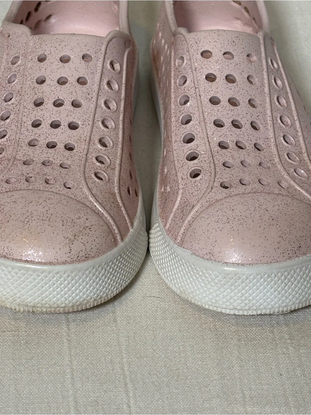 Lily & Dan Glitter Lightweight Slip On Water Shoes-Pink- Little Girls Size 11-12